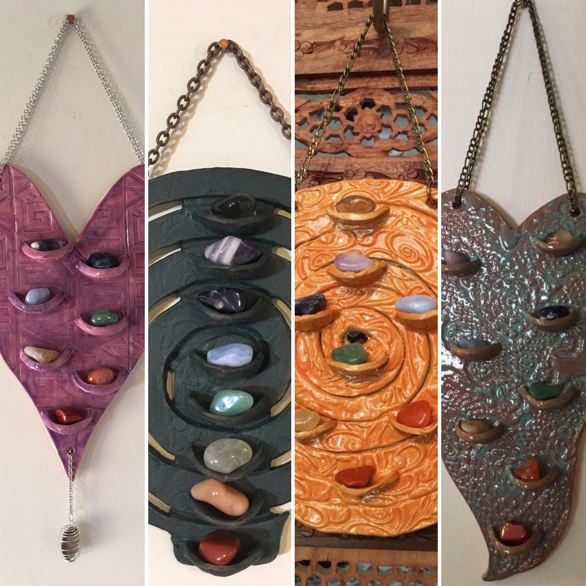 Beautiful Ceramic Chakra Stone Holders Spiritual Twist