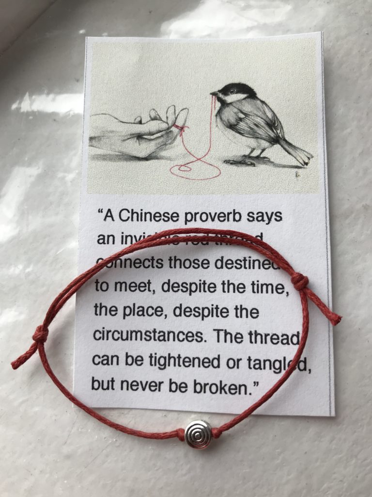 Red Thread Adjustable Bracelet (Xtra Small Silver Spiral) Spiritual Twist